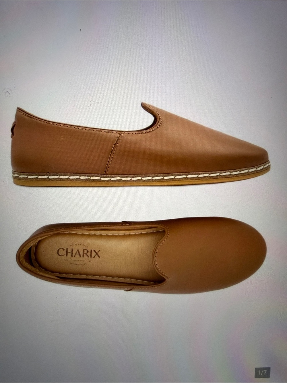 Charix Genuine Leather Slip On-Camel- NWOT Size 38 (Women’s 7.5)